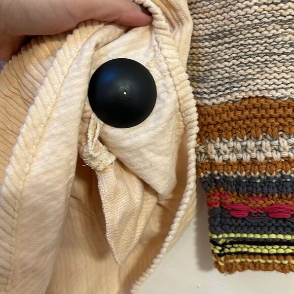 Anthropologie Pilcro Easy Going Corduroy Shirt Jacket CREAM Size Small NWT - Picture 10 of 10